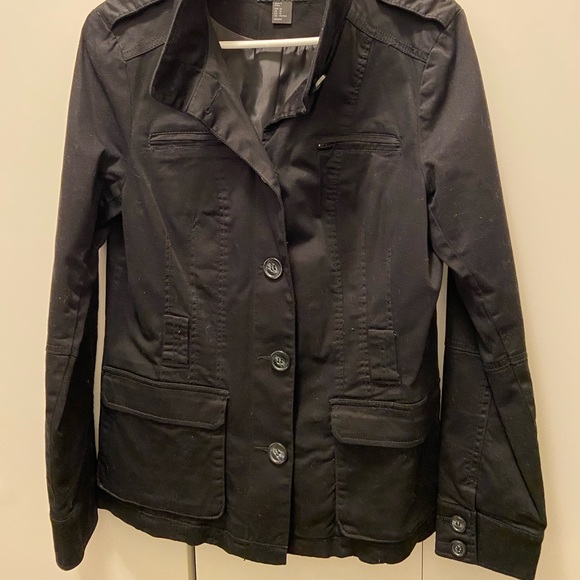 H&M Black Belted Utility Jacket - Picture 2 of 5